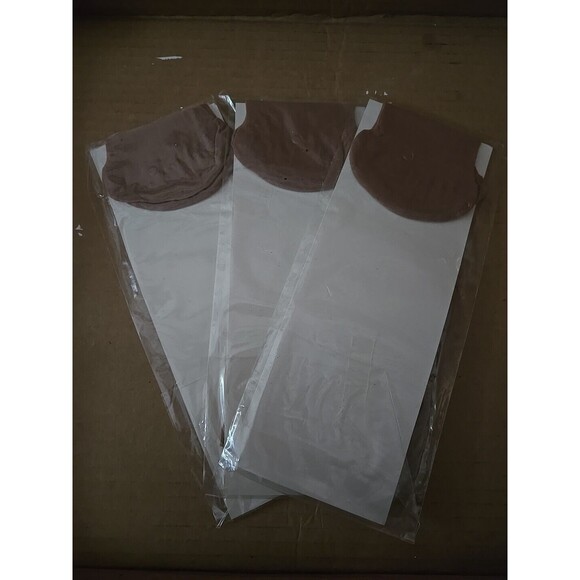 Knee Highs - Unlabeled A-12 Neutral Beige Knee High 3 Pair, New Tan Hose - Picture 2 of 2